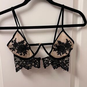 For Love & Lemons Black Lace Bralette